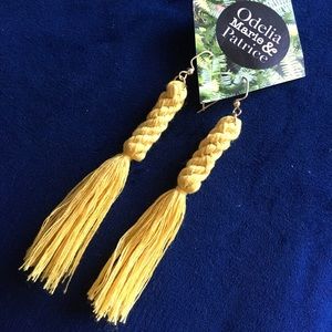 OMandP “Twisted Canary” Macrame Earrings